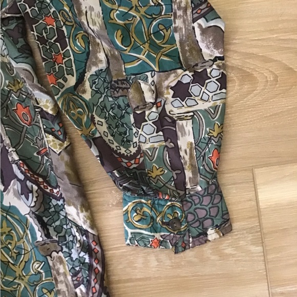 Vintage Preaches & Smith Silk Blouse M - Picture 3 of 5